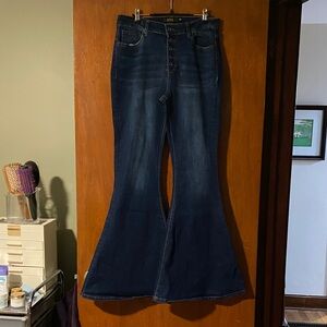 Lucky & Blessed Dark Blue Flare Jeans